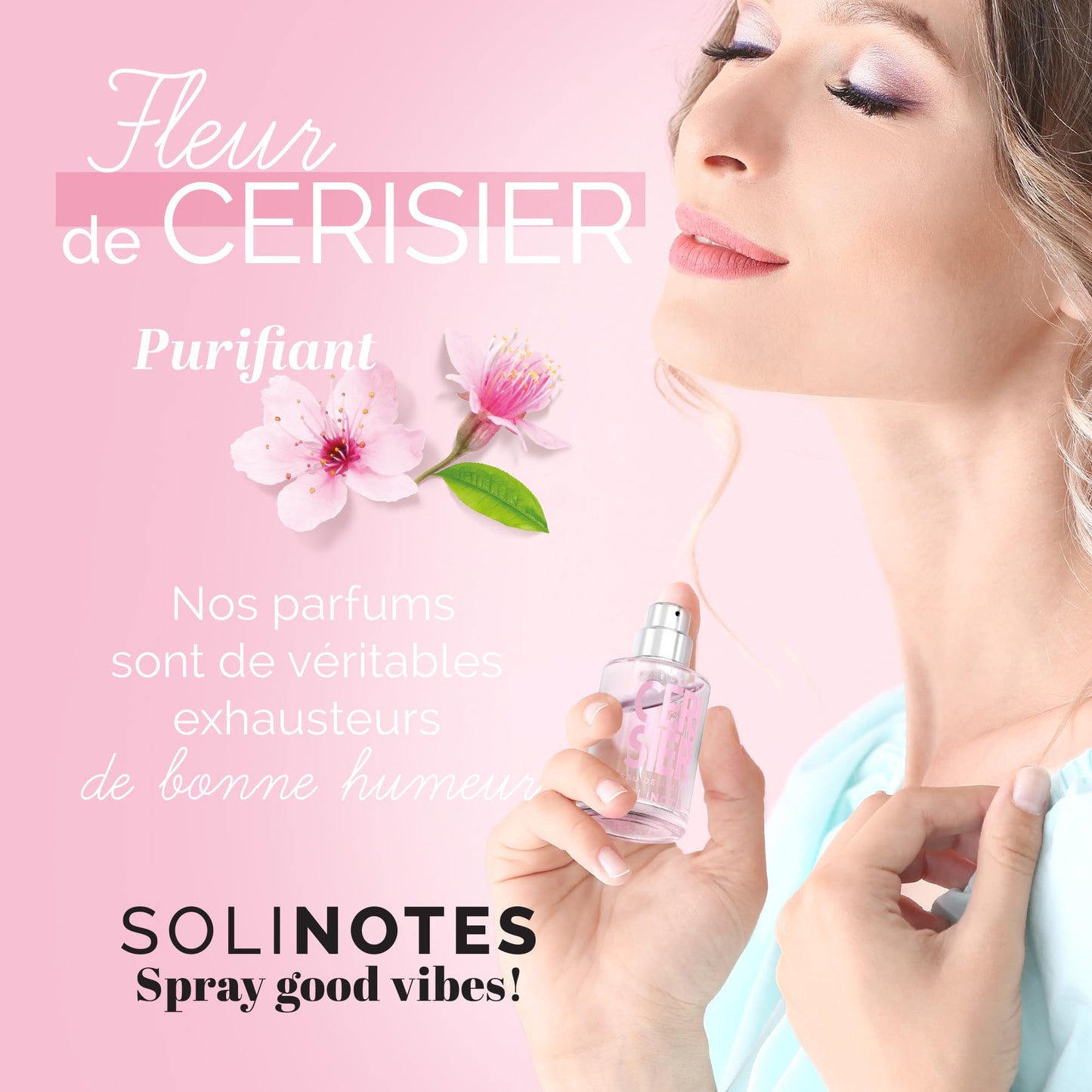 SOLINOTES Cherry Blossom Perfume for Women - Eau De Parfum | Delicate Floral and Soothing Scent - Made in France - Vegan - 0.5 fl.oz