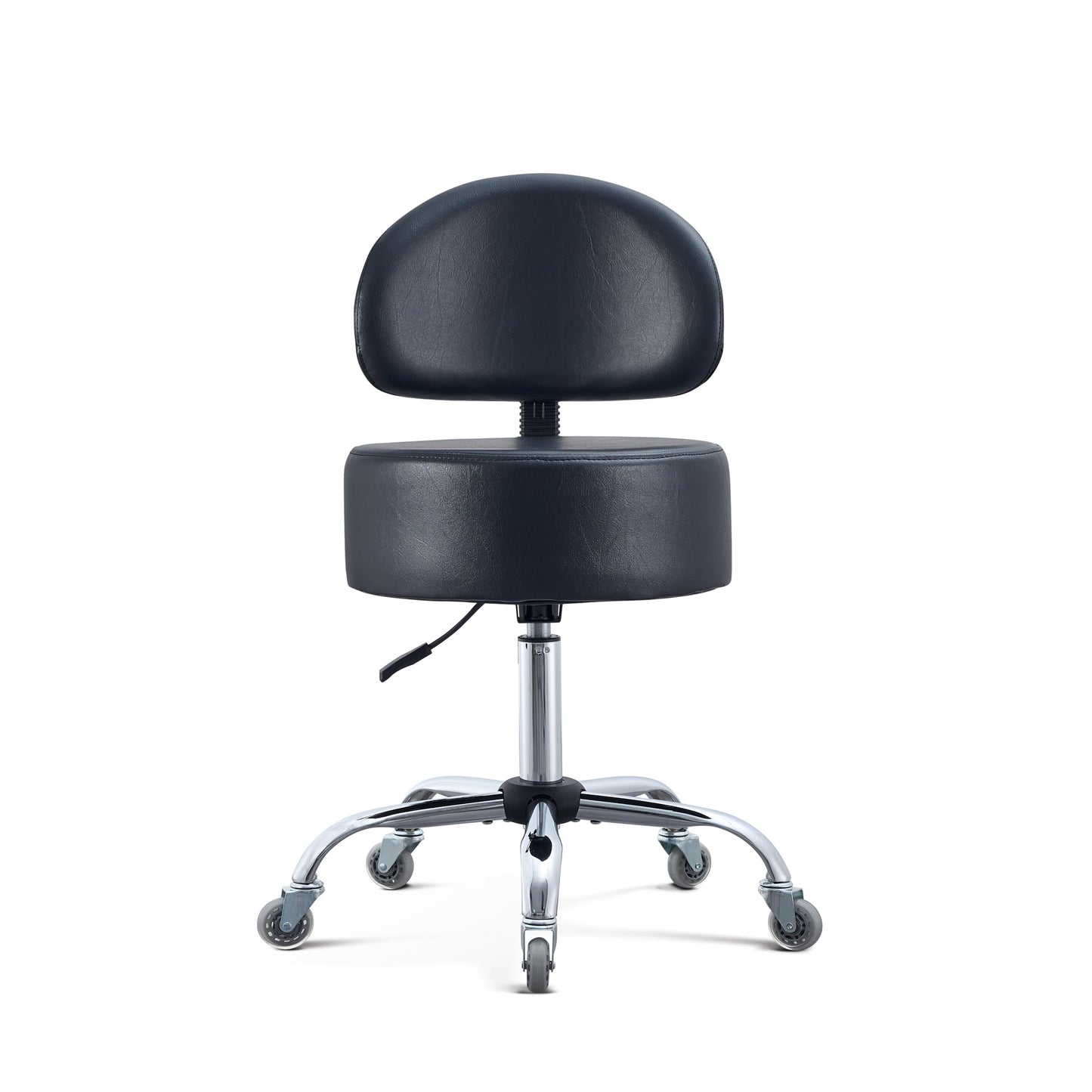 Ergonomic Drafting Stool with Backrest, 400LB Heavy Duty Hydraulic Stool, 19-25 Inch Adjustable Height Rolling Stool Chair with Lumbar Support for Standing Desk, Salon, Tattoo, Kitchen, Home Office