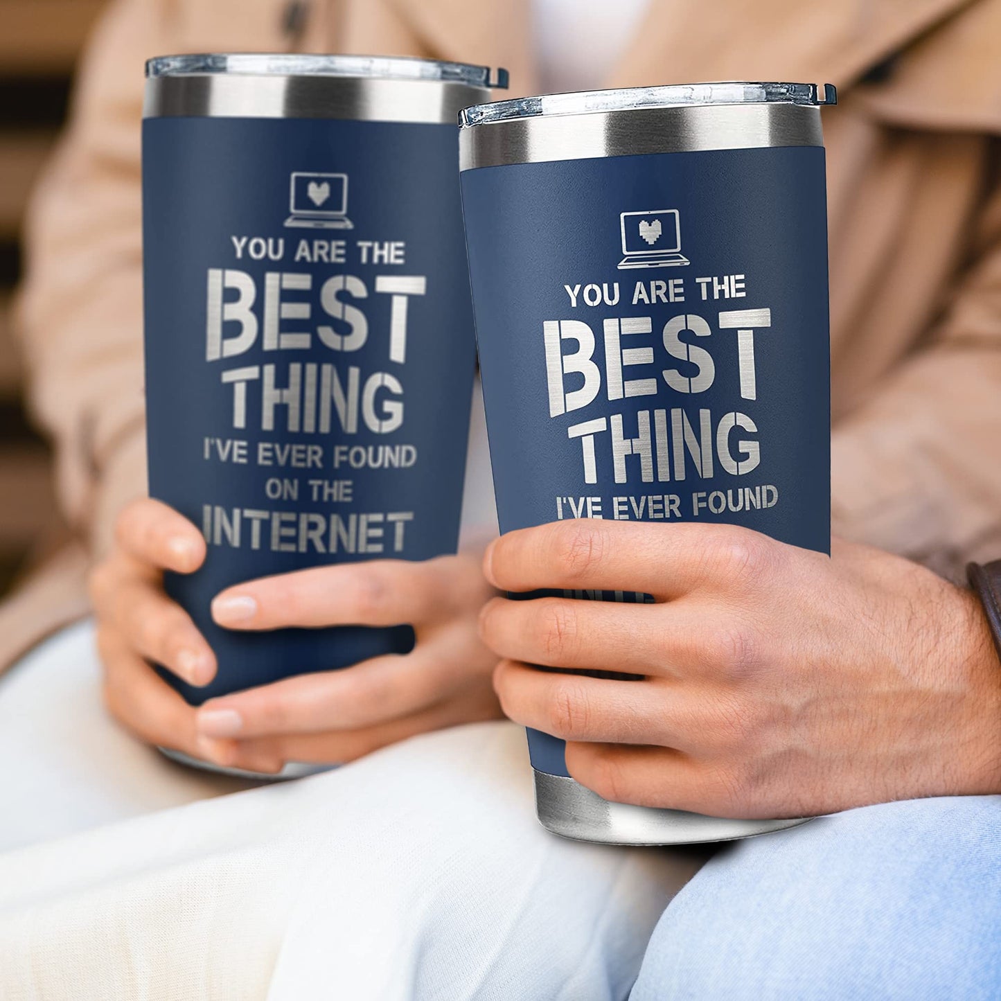 SUCHAGIFT Gifts for Him, Boyfriend, Husband - Boyfriend, Husband Gifts - Anniversary, Valentines, Birthday Gift Ideas for Him - Love Romantic Gift Ideas for Him - 20 Oz Stainless Steel Tumbler