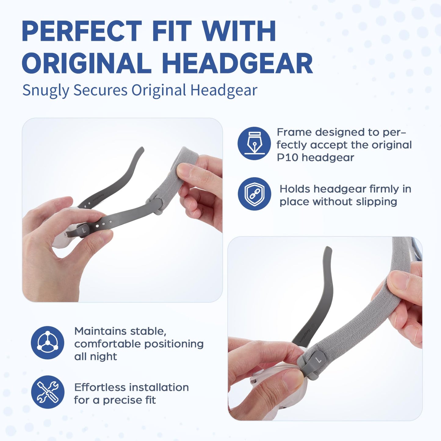 Replacement Tube Frame Kit for AirFit P10, Including Hose & Frame & Swivel Compatible with AirFit P10 Nasal Pillow, 1-Pack (Cushions & Headgear Not Included)