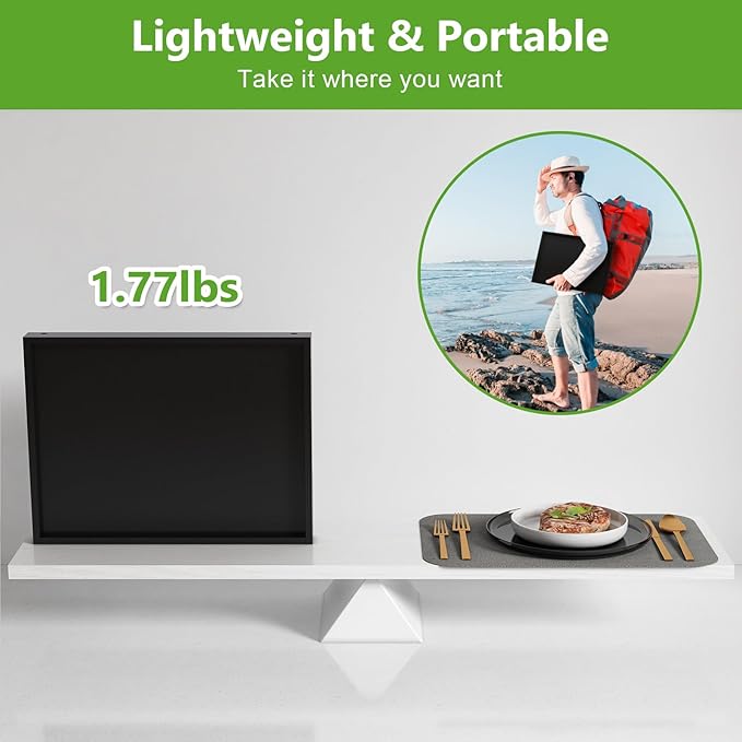Youpehom Bed Tray Table with Folding Legs,Bamboo Breakfast in Bed for Kitchen Serving Tray,Sofa,Eating,Used As Laptop Desk Snack Tray 2 Pack (Black)