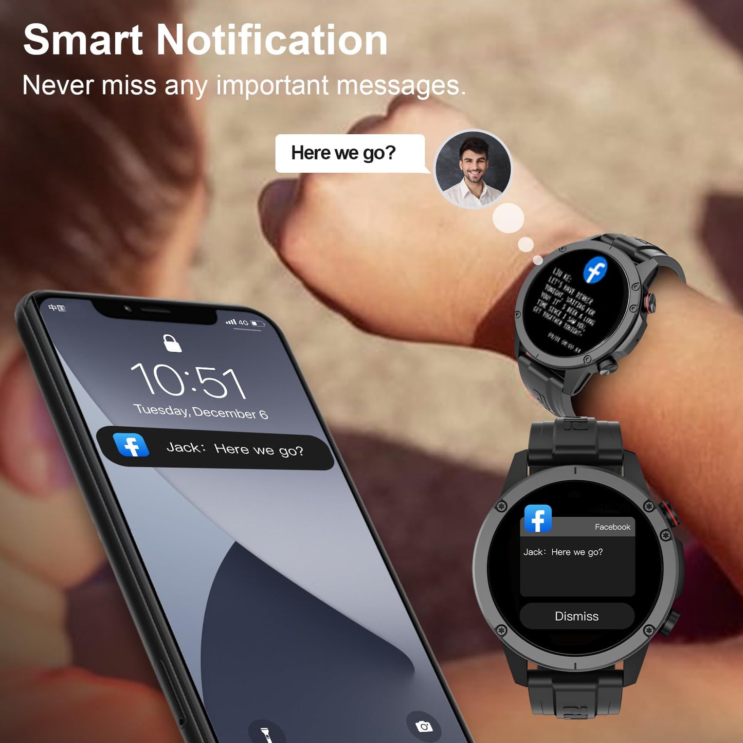 Fila Smart Watch For Men Women, 1.43 Amoled Fitness Tracker With Heart Rate/Sleep Monitor, 130+ Sport Modes, Activity Tracker, P