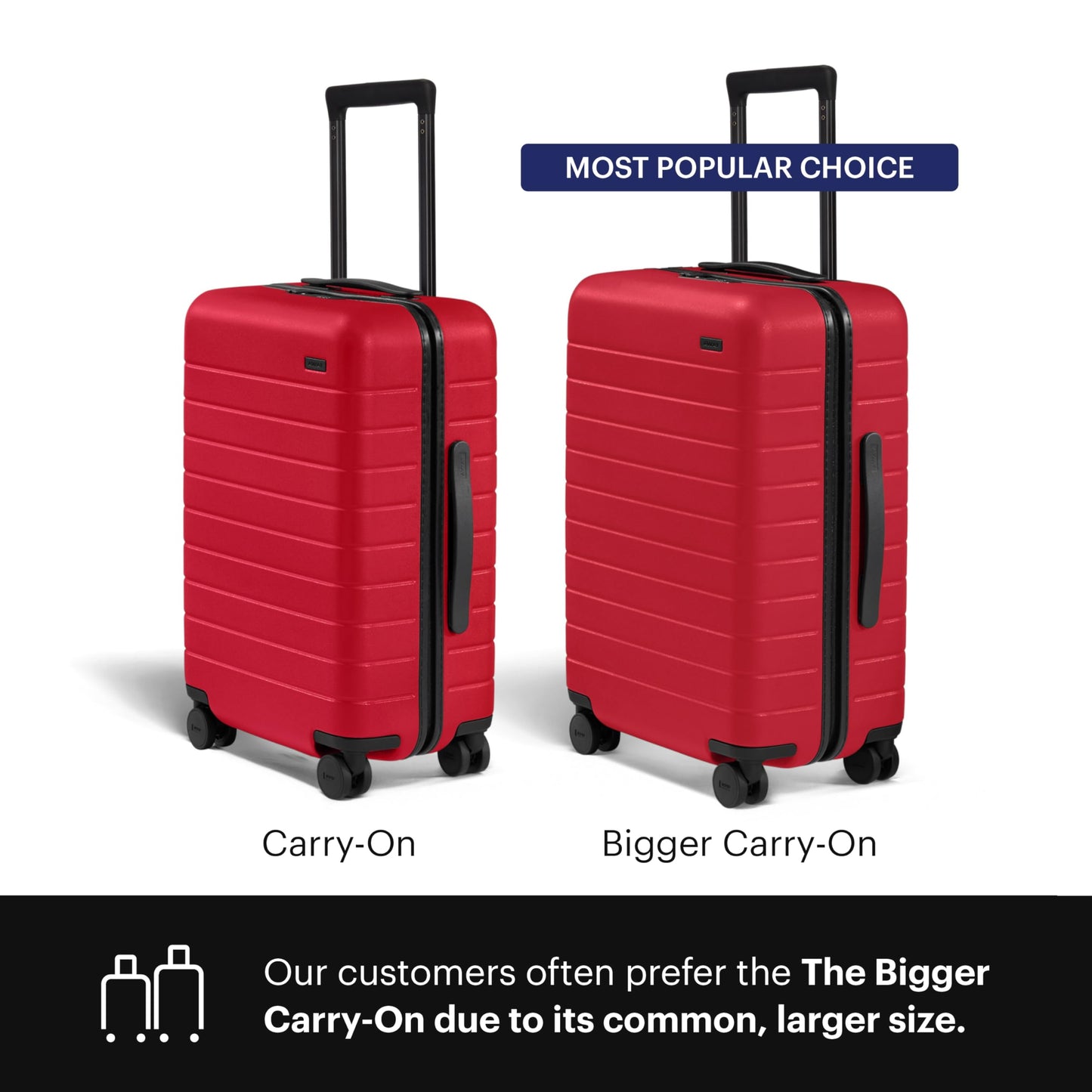 Away Carry-On Luggage - 22-Inch Lightweight Hardside Suitcase with 360° Spinner Wheels, Interior Compression System, TSA-Approved Lock - Cherry Red