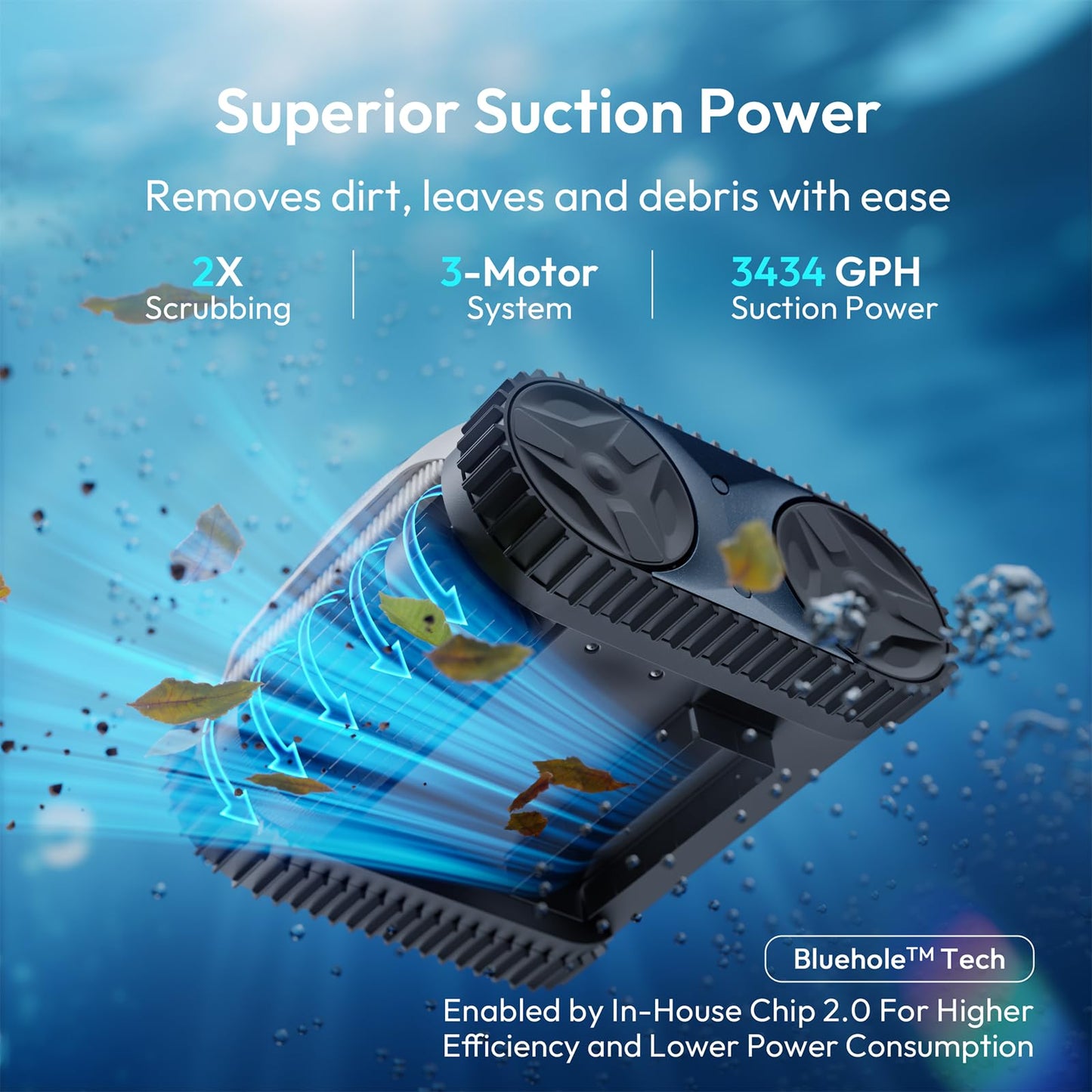 (2026 New) Bubot 700 Cordless Robotic Pool Cleaner, Pool Vacuum with 210-Min Runtime, Superior Suction, Smart Navigation, Floor/Wall/Waterline Cleaning, for Inground & Above-Ground Pools, Obsidian