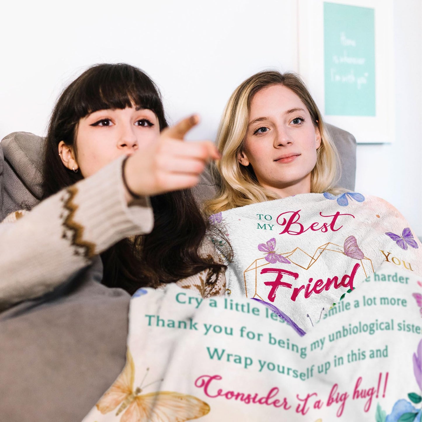 Sisters Gifts from Sister, Sister Birthday Gift Ideas, Best Gifts for Sisters from Brother, Birthday Gifts for Sister Adult, Unique Gift for Sisters, to My Sister Gifts Throw Blanket 60" x 50"