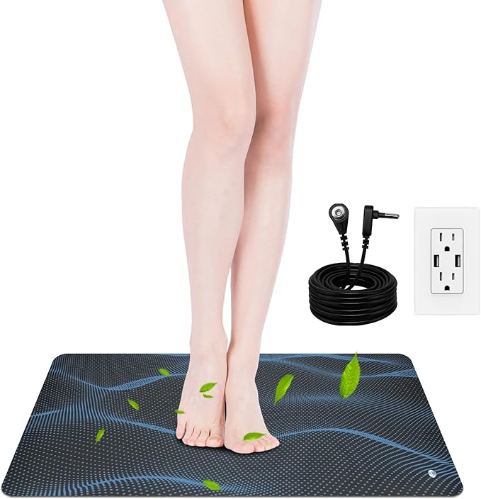 EOHELGRO Grounding Mat Kit 35.4 x 23.6 Inches, Grounding Mat for Sleep, Energy, Pain Relief, Inflammation, Balance, Wellness.