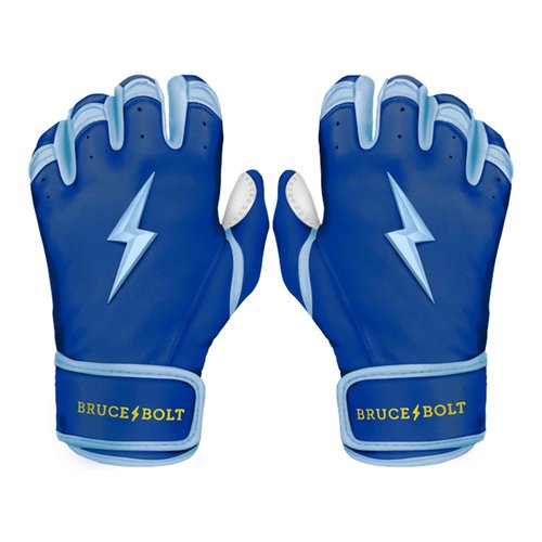 BRUCE BOLT Phillips Series Short Cuff Blue Batting Glove - Blue Youth Large