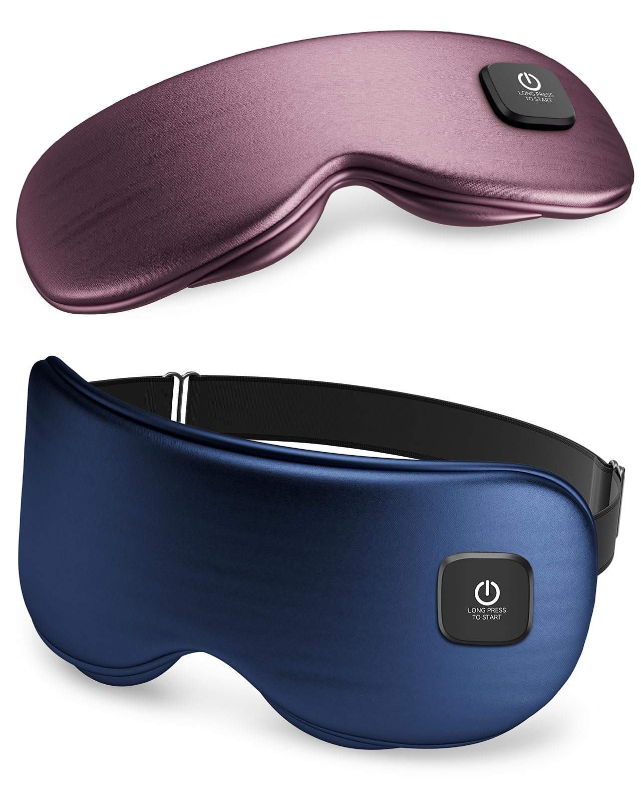 Heated Eye Mask - Cordless Eye Mask for Dry Eyes, Eye Relief, Improved Sleep, Washable Eye Heating pad for Travel and with Replaceable Shell (Blue)