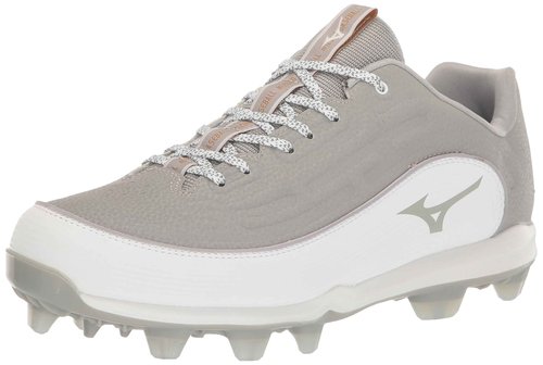 Mizuno Ambition 3 Low TPU Mens Molded Baseball Cleat | Grey-White | US Mens 6.5
