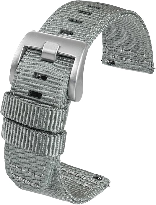 TACTICAL FROG Nylon Watch Band 24mm Watch Strap Replacement for Men Women Military Watch Straps With Stainless Steel Buckl...