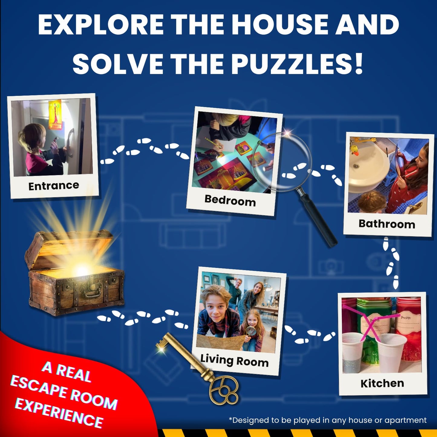 EPIC ENIGMAS | Harry Magic Escape Room | Ages 5 to 12 | 5 Thrilling Enigmatic Rooms | Family Board Game Kids | 1-5 Players