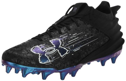 Under Armour Men's Blur Smoke Suede 2.0 MC, (001) Black/Mod Gray/Black, 16, US