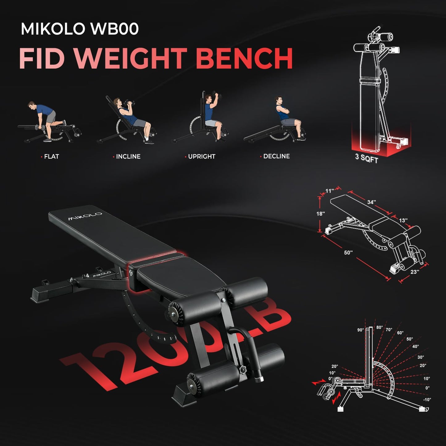 Mikolo Smith Machine, 2200lbs Squat Rack with LAT-Pull Down System & Cable Crossover Machine, Power Rack and Packages (RPRO230CPHGP with Weight Stack)