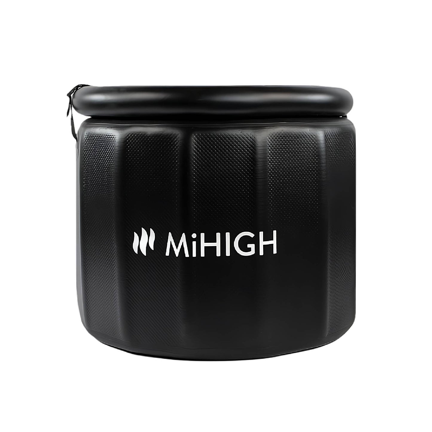 MiHIGH Cold Plunge Tub for Athletes – Freestanding Ice Bath for Recovery, Portable Insulated Double-Walled PVC Ice Barrel with Lid, 92 Gallons, Inflatable Plunge Pool for Indoor Outdoor Use, Black