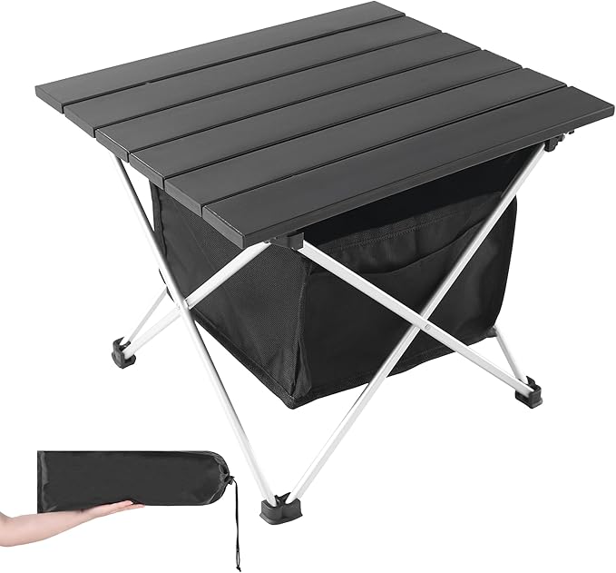 Grope Portable Camping Table Ultralight Aluminum Camp Table with Storage Bag,Beach Table for Sand with Carrying Bag,Prefec...