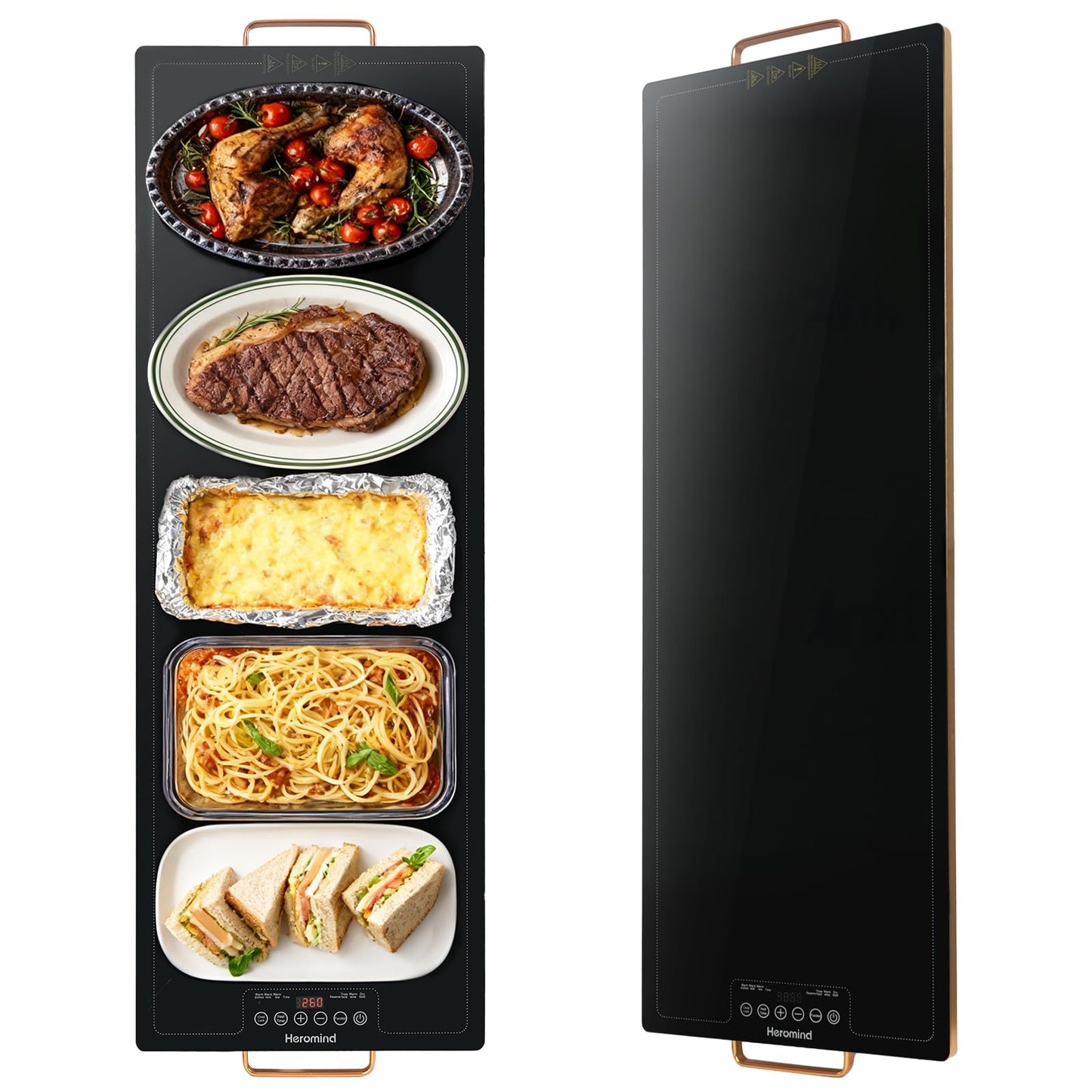 Electric Warming Tray,Extra Large Food Warming Trays with Temp-Settings & Timmer,Full Surface Heating Electric Food Warmer Mat Keep Food Warm at Buffet, Party, Sabbath, Daily Use
