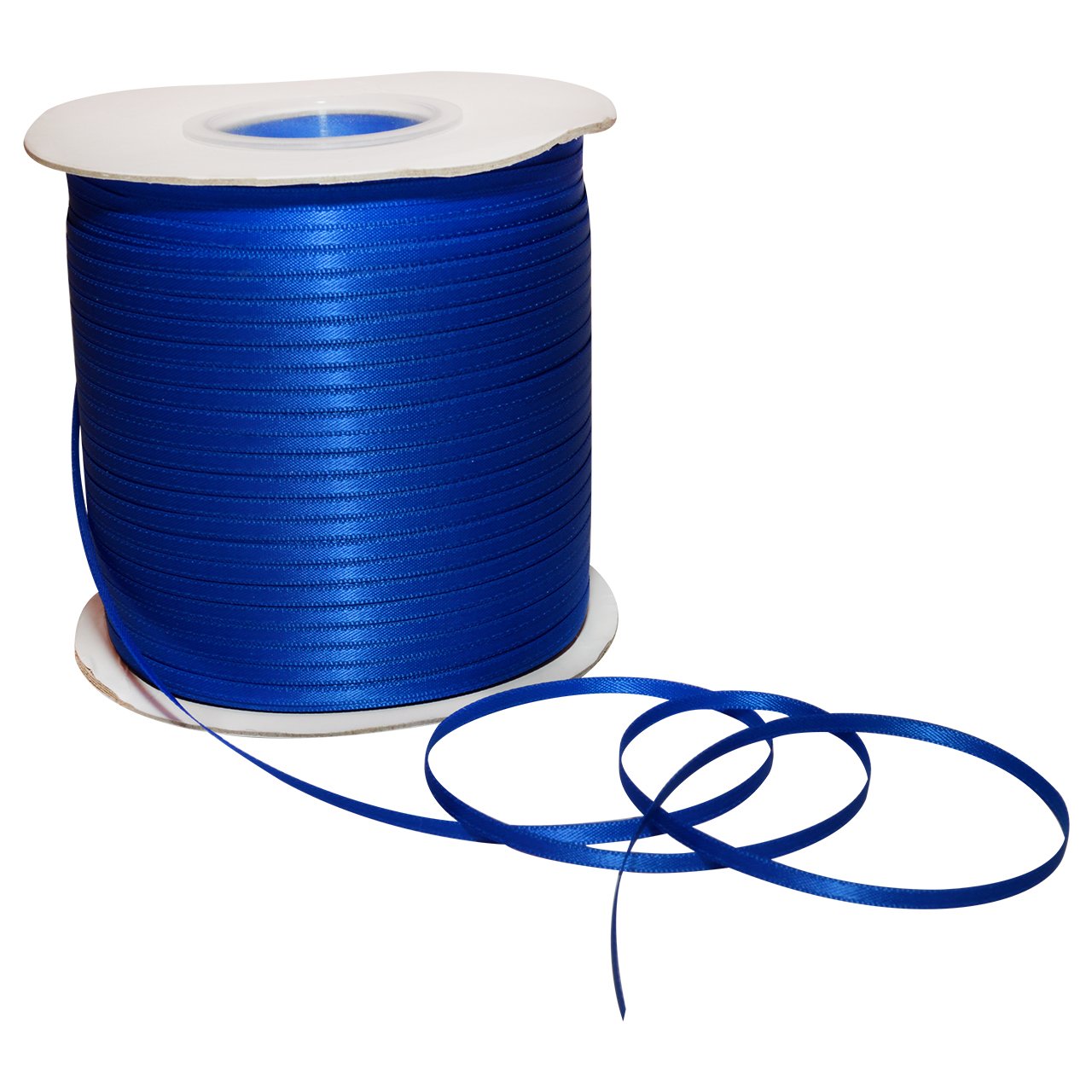 Morex Ribbon Double Face Satin Ribbon 1/8" X 500 YD Electric Blue Ribbon for Gift Wrapping, Birthday Gift Cards, Satin Dress for Women, Silk Ribbons for Crafts, Wedding Gifts for Couple