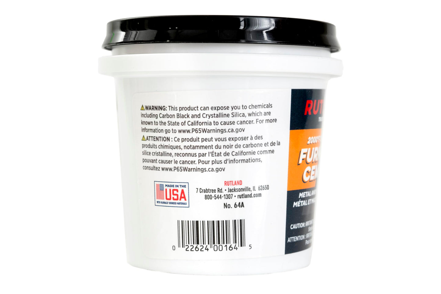 Rutland Products Black, 8 fl oz Furnace Cement, 8 fl oz, 8 Fl Oz