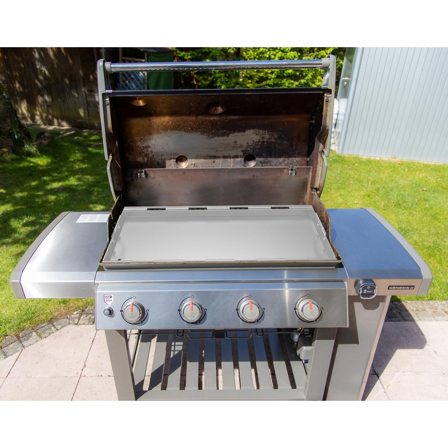 Stanbroil 6789 Full-Size Griddle Insert for Weber Genesis 400 Series Gas Grill, 4-Burner Flat Top Griddle for Weber Genesis I&II 410 415 425s 435 440, Stainless Steel