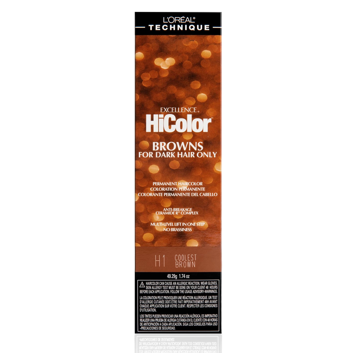 L'OREAL TECHNIQUE HiColor Browns & Blondes Permanent Hair Color - Lifts Dark Hair in One Step Leaving No Brassiness, Rich and Sm