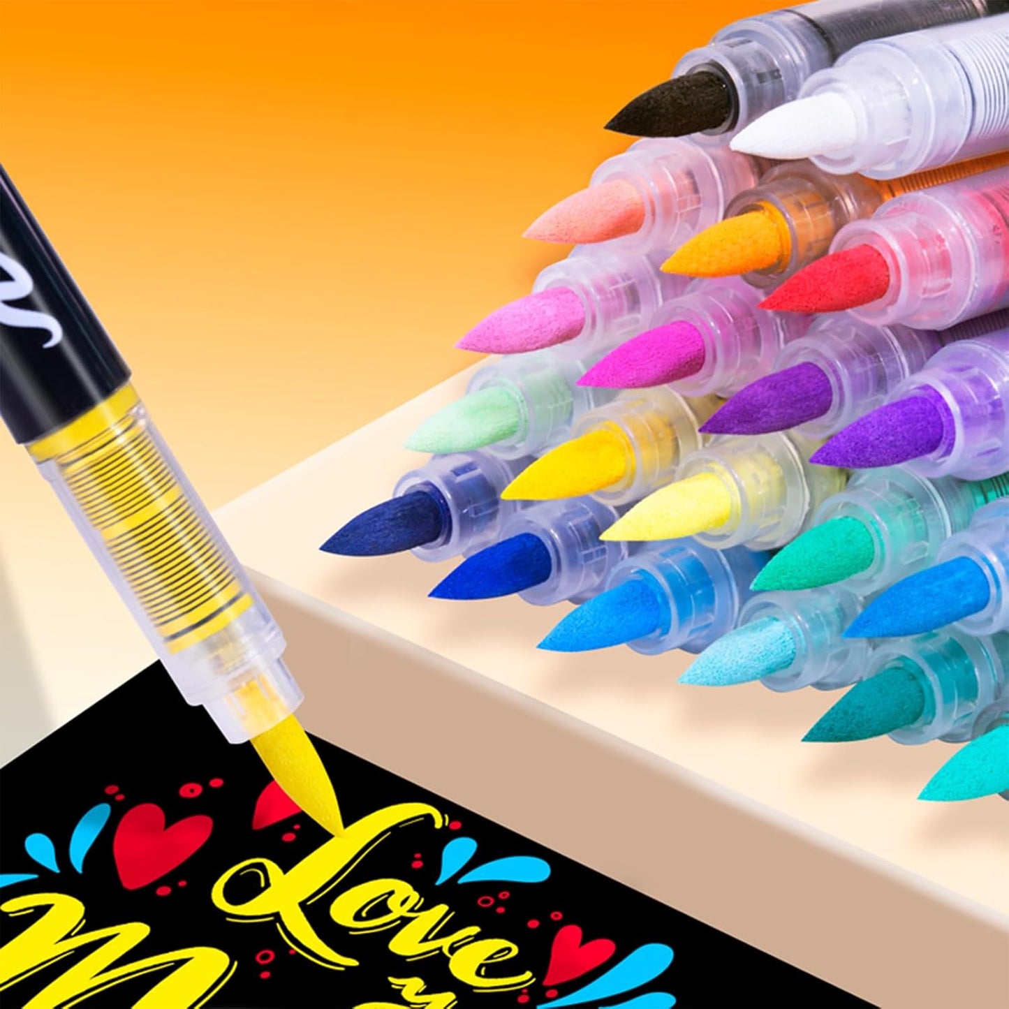 Guangna Acrylic Paint Markers,72 Colors with Direct-Liquid Ink Control System, Professional-Grade Paint Pen for Rock Painting, Canvas, Glass, Plastic, Fabric & Creative Crafts