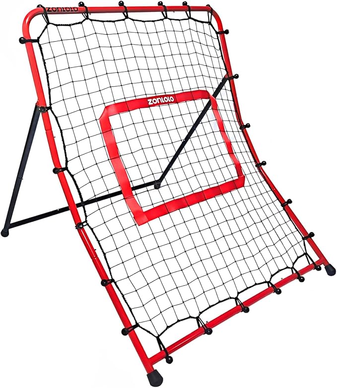 Zonlolo Baseball Pitchback Net, Rebounder Net, Pitching Return Trainer,Three Angles Without Adjusting, Perfect for Solo Playing Catch