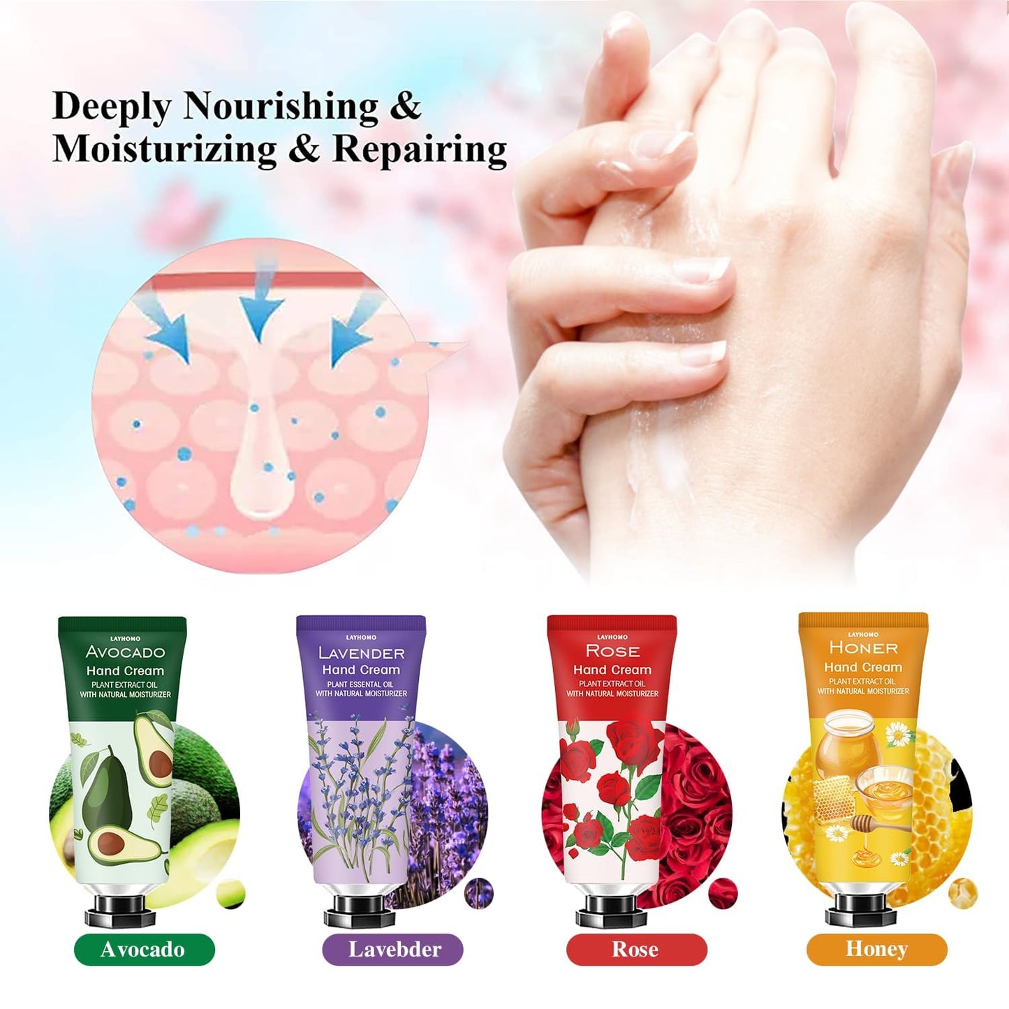 74 Pack Hand Cream Gifts Set Stocking Stuffers for Adults Women,Teacher Appreciation Gifts,Hand Lotion Travel Size in Bulk for D