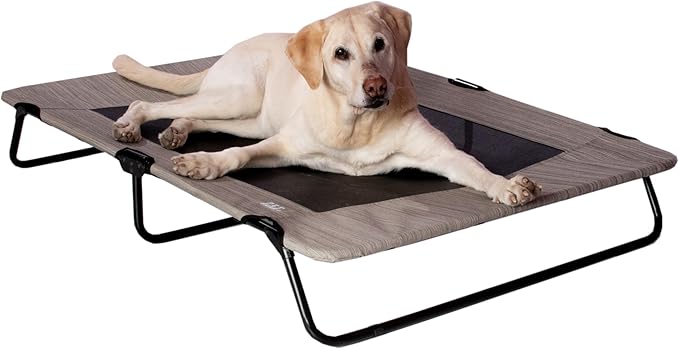 Pet Gear Lifestyle Pet Cot Elevated Bed, No Assembly Required, Premium Tear Resistant Cooling Mesh, Indoor & Outdoor, Ligh...