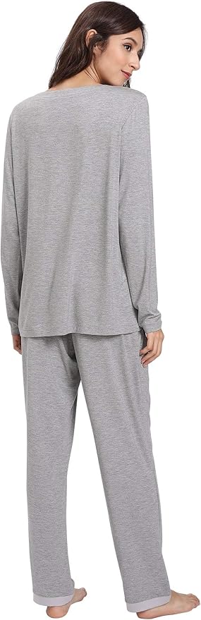 GYS Viscose from Bamboo Women's Pajama Sets Super Soft Long Sleeve Sleepwear Comfy Winter Pjs Sets S-4X