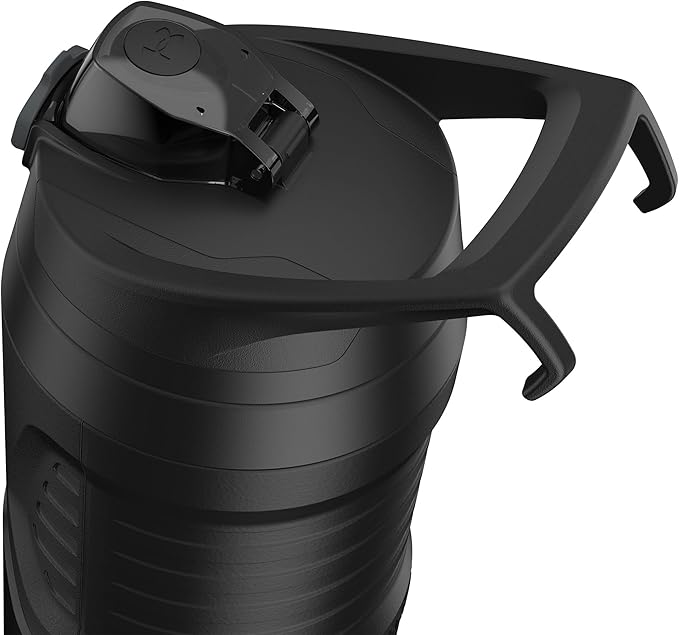 Under Armour 32 oz Insulated Water Bottles - Sports Water Jug with Fence Hook, Leak Resistant for Baseball, Football & More, 32 oz Insulated, Black/Black