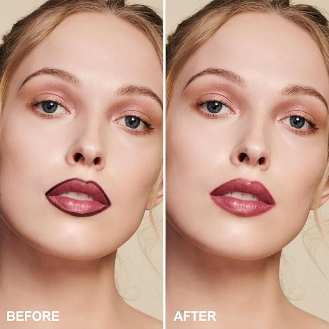 Lip Liner - Lip Stain Peel Off Moisturizing Long-Lasting & Waterproof Transfer Proof & Plumping, Non-Stick Cup Lip Liner Stain Tint For All Skin Types (Rose, 1 PCS)
