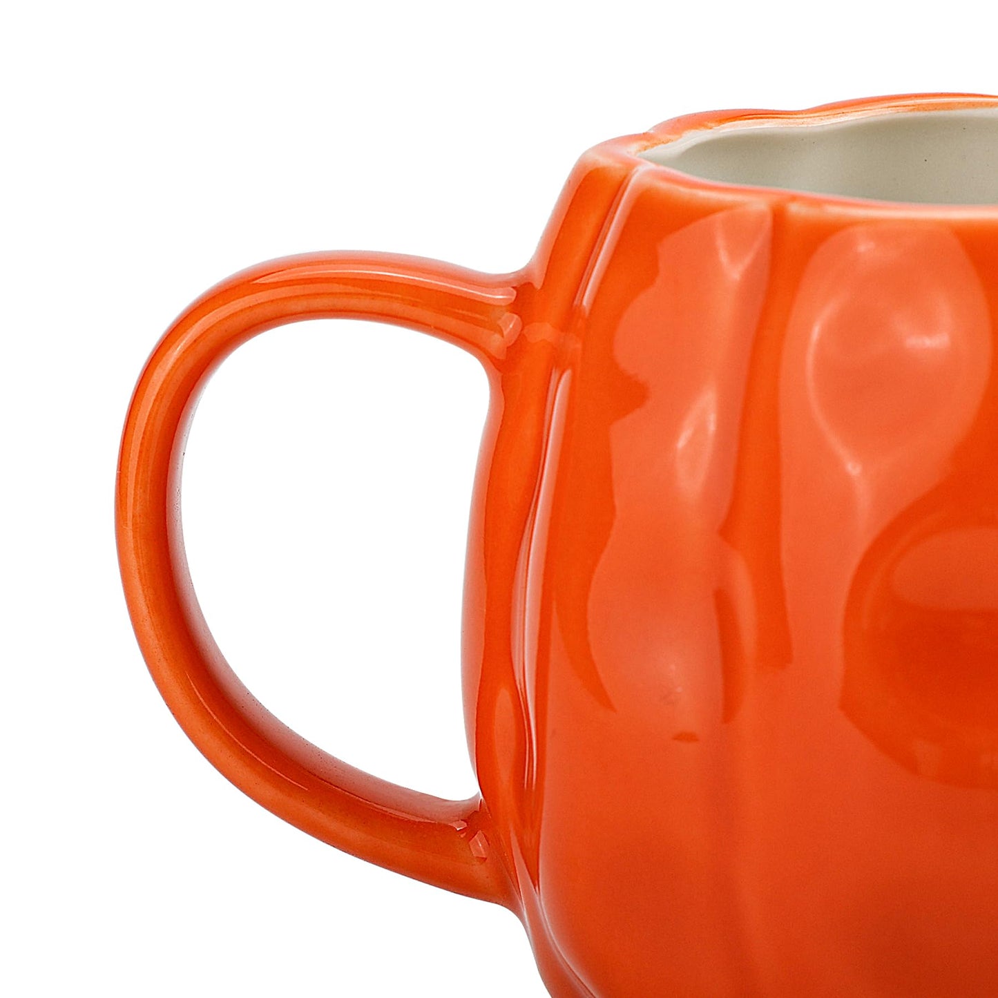 binsakao 2pcs Pumpkin Mugs - 17 oz Large Fall Coffee Mugs - Ceramic Pumpkin Mugs for Cappuccino Coffee Latte Drinkings - Women Men Thanksgiving Christmas Gift