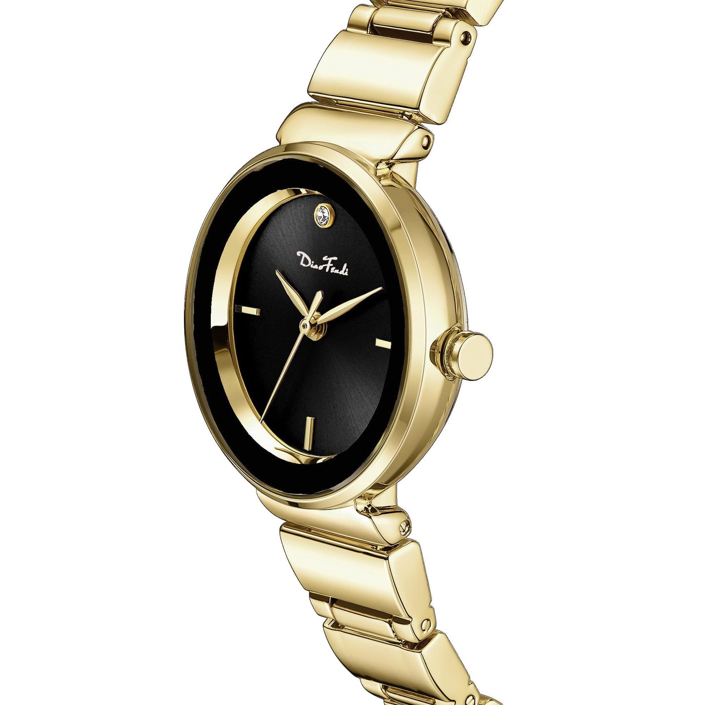 Diaofendi Gold Bracelet Watches for Women Vintage Ladies Quartz Wrist Watches Stainless Steel Band Womens Watch Luxury Tools Included (Gold-Black Face)