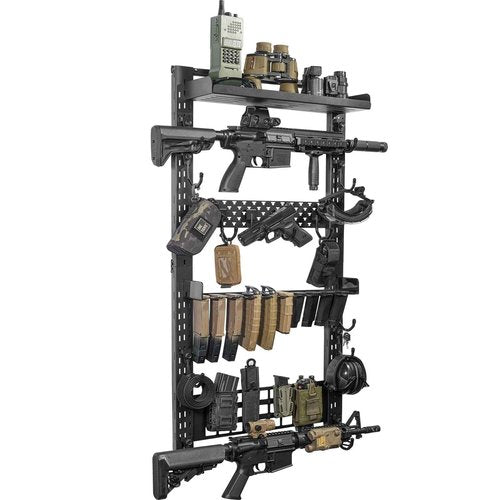 ONETIGRIS Gun Rack Wall Mount,Indoor Gun Rack for Wall with Shelf Horizontal and 1 Removable Gun Accessories Tray