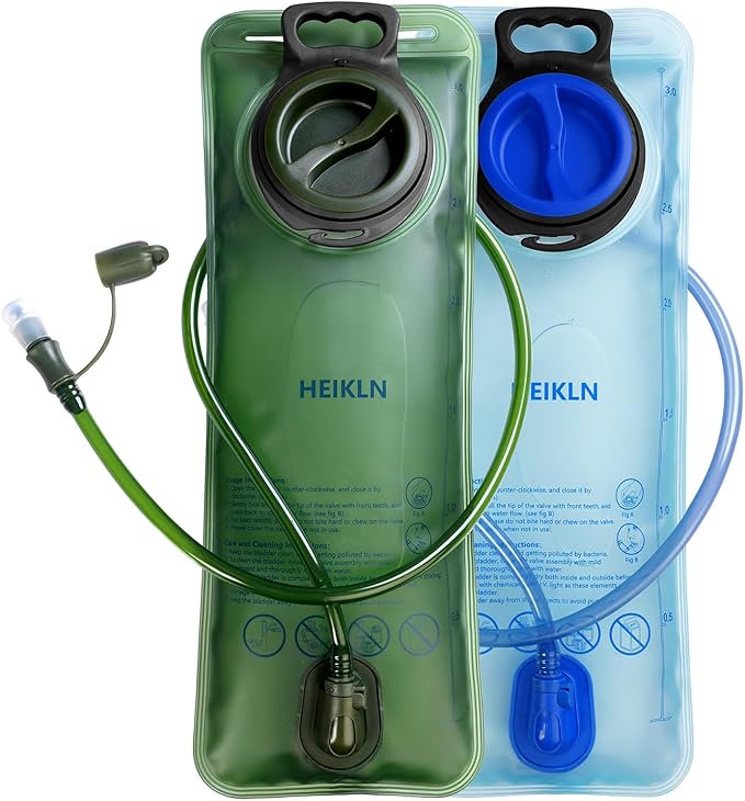 HEIKLN Hydration Bladder 1.5L-2L-3L,Leak Proof Water Reservoir, BPA Free Military Water Storage Bladder Bag Hydration Pack...