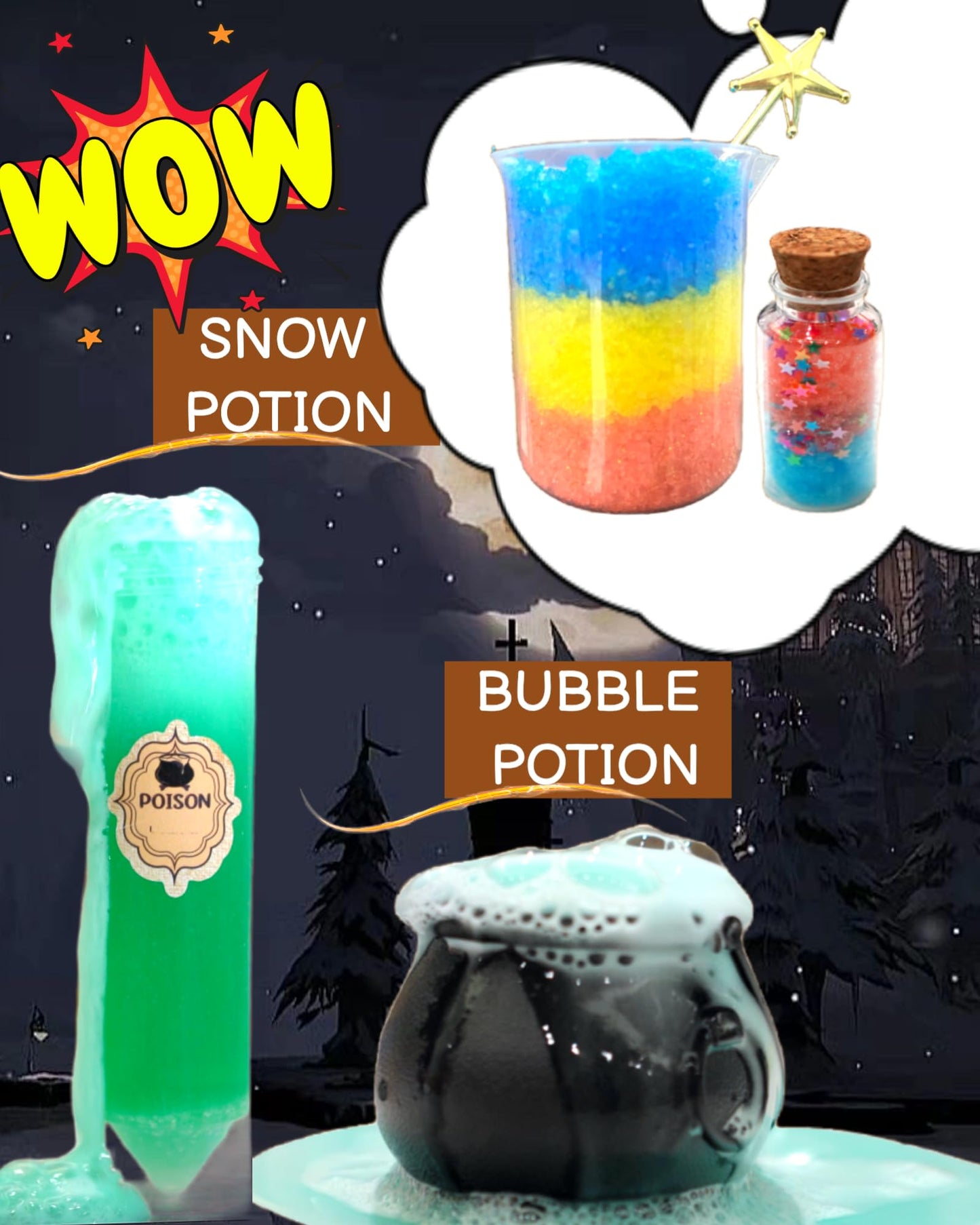 itsfairypro Potion Kits for Kids, Magic Making Set 50+ Mixies with Bottles Hat Glasses & Invisible Pen, Mystery Box Fairy Tricks Craft Toy for Girls Boy Gifts Age 6 7 8 9+