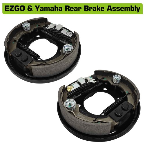 MOSNAI Golf Cart Brake Assembly for EZGO TXT PDS and Yamaha G14 G16 G19 G20 G21 G22, Driver and Passenger Side Brake Assembly Include EZGO TXT Brakes Shoes, OEM# 70998-G01 70998-G02