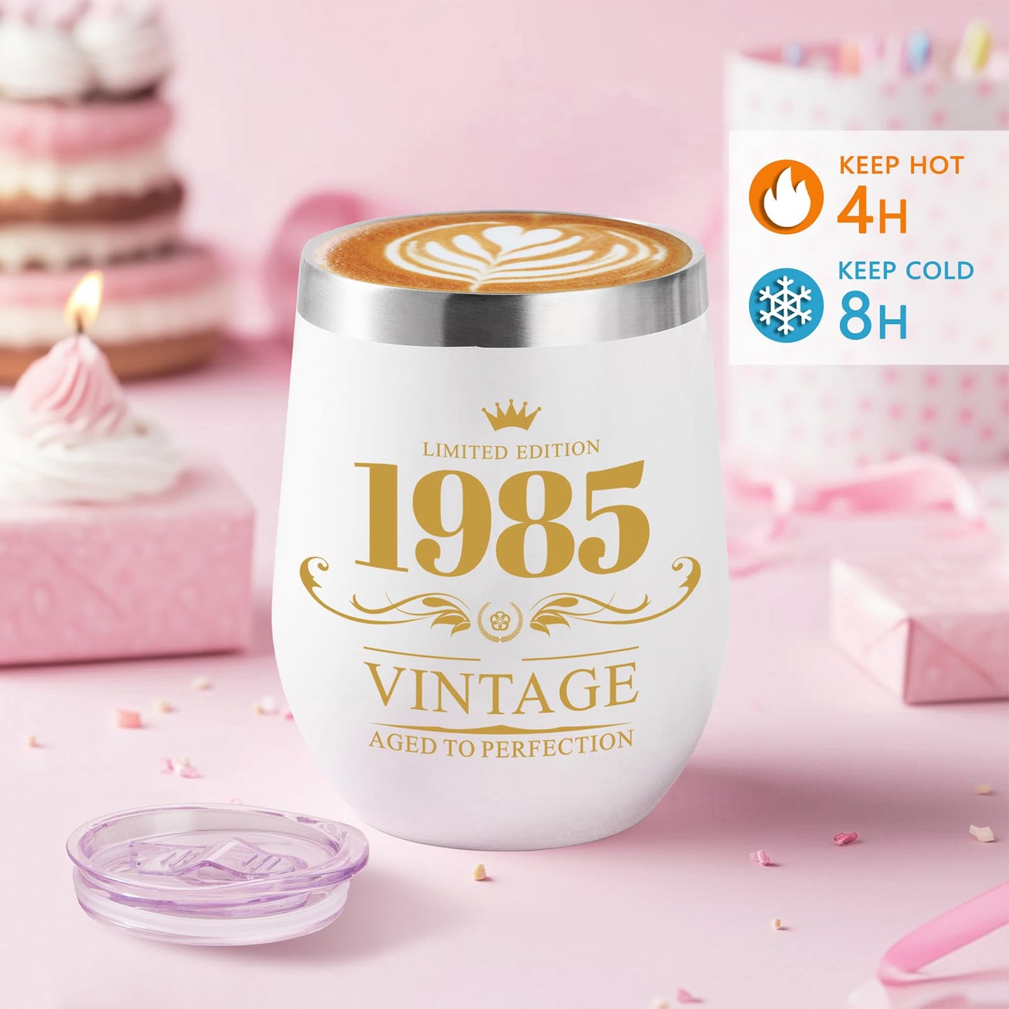 40th Birthday Gifts Women-1985 40th Birthday Decorations-Spa Gift Baskets with Blanket for Women Over 40 Year Old Birthday Gifts Ideas for Her Mom Sister Friend Wife Aunt, Back in 1985 Poster