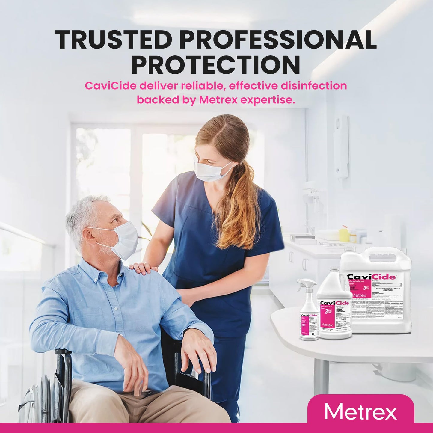 Metrex CaviCide Surface Disinfectant Cleaner Spray, 24 Oz – Ready-to-Use Disinfecting Spray, All Purpose Cleaner & Decontaminant for Medical, Clinical, Lab & Patient Care Areas – Original Version