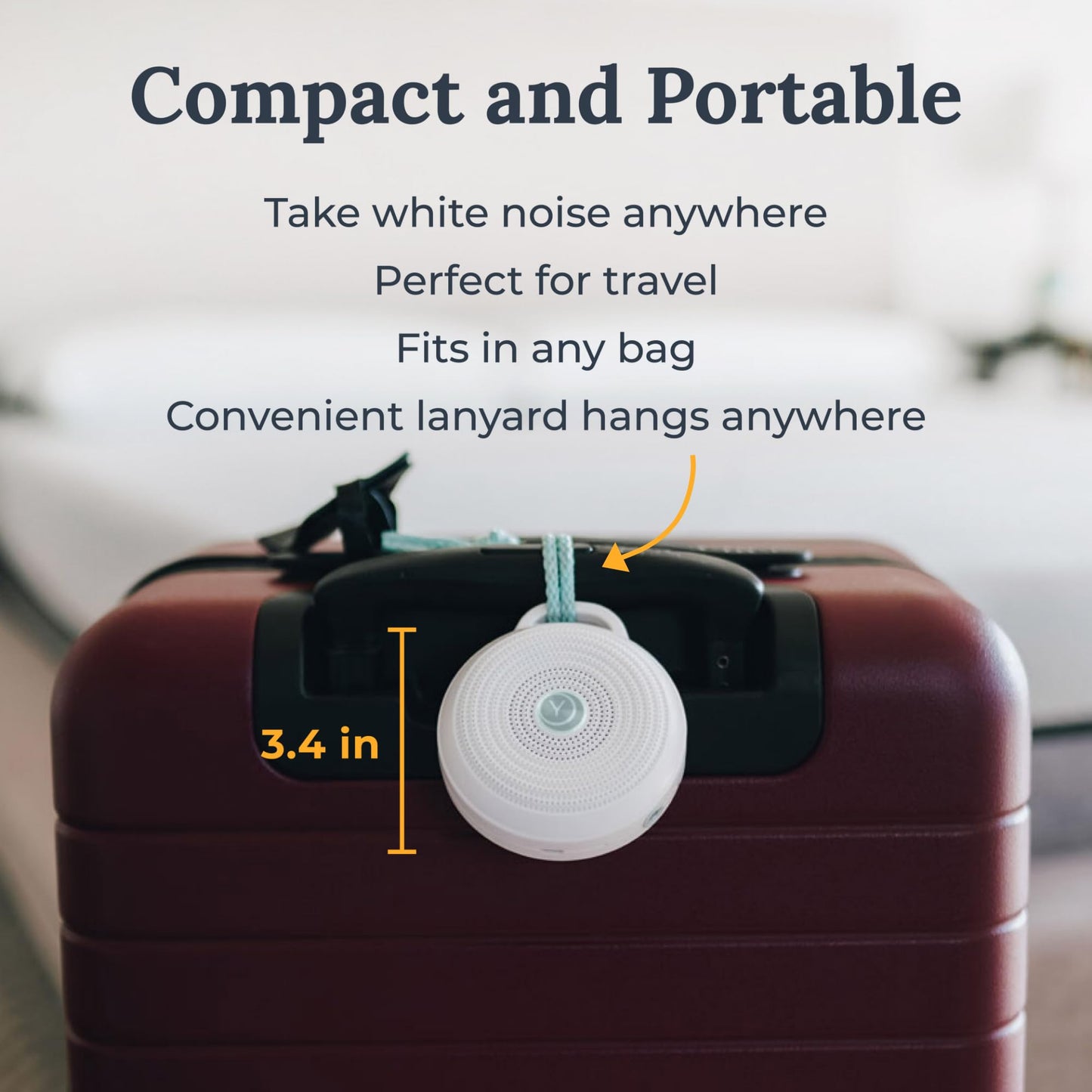 Yogasleep Rohm Portable White Noise Sound Machine (2 Pack) 3 Soothing Natural Sounds & Volume Control, Sleep Therapy for Adults & Kids, Noise Cancelling for Office Privacy & Meditation