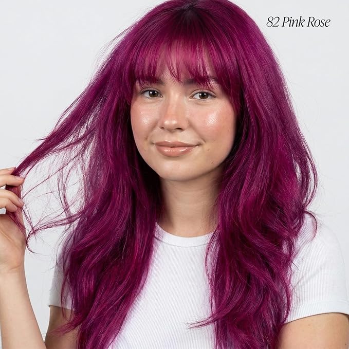 Adore Semi Permanent Hair Color (082 Pink Rose) | Vegan & Cruelty-Free Pink Hair Dye | No Ammonia, No Peroxide, No Alcohol | 4 Fl Oz (Pack of 1)