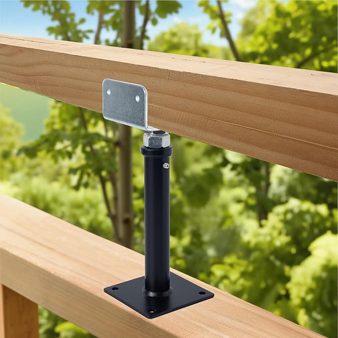 YXGJDP 4 Pack U-Shaped Floor Jack - Adjustable Steel Beam Support for 4x2, 4x4, 4x6 Joists Heavy Duty Screw Jack with U-Head Telepost & House Jack.9-13 Inch Adjustment Range.