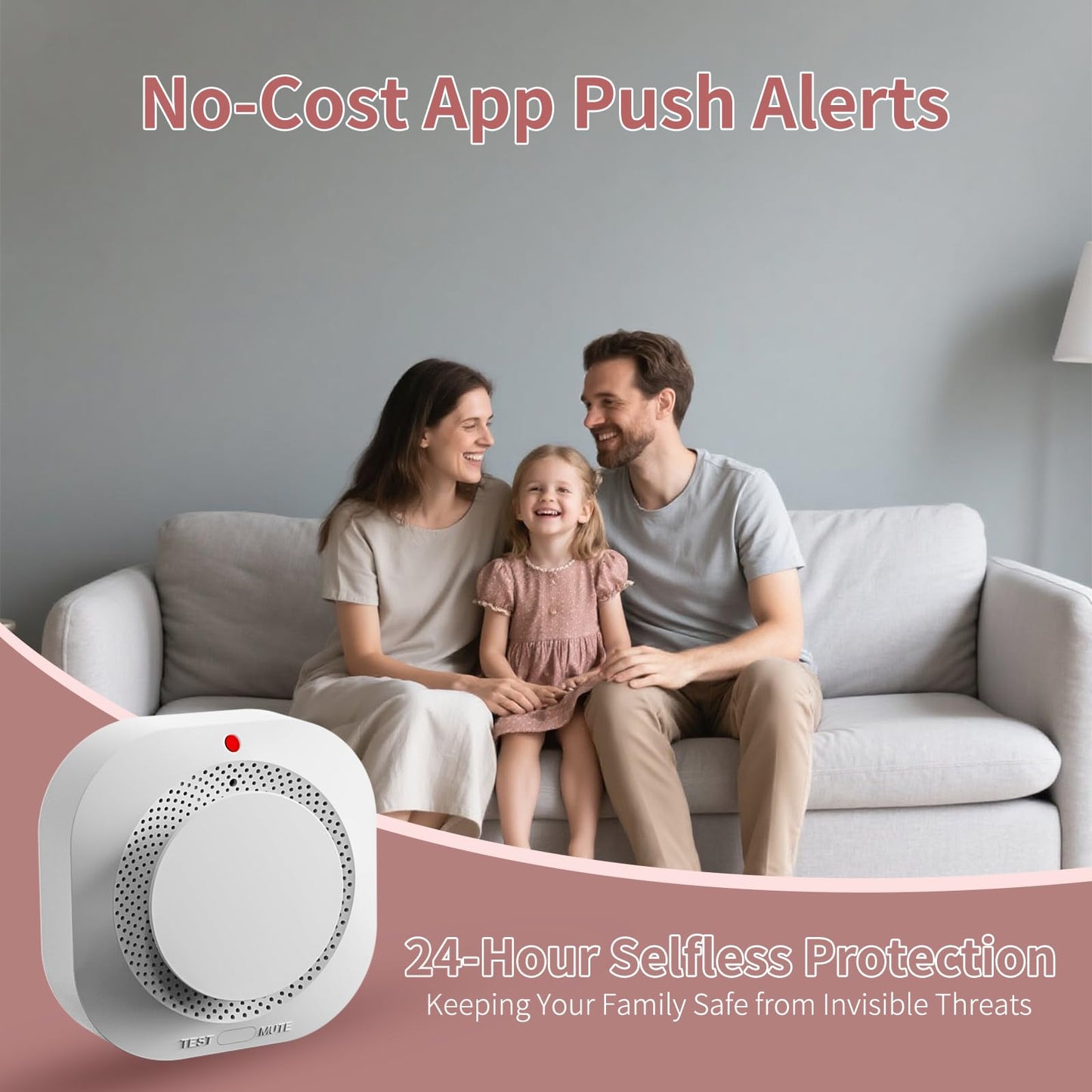 WARROXIDE ZIGBEE Smoke Detectors for Home,Photoelectric Fire Alarms Battery Powered,Portable Smoke Alarm with Test/Mute Button(ONLY Work with TUYA Gateway,1 PCS(NOT Included Battery)