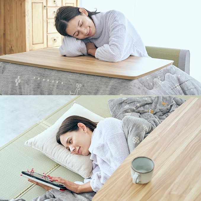 KEN JAPAN US-KLY Kotatsu Heater Table Low-Lying Dining and Work Desk (Rectangle W35.4 xD23.6 xH15.4 Inches,NA)