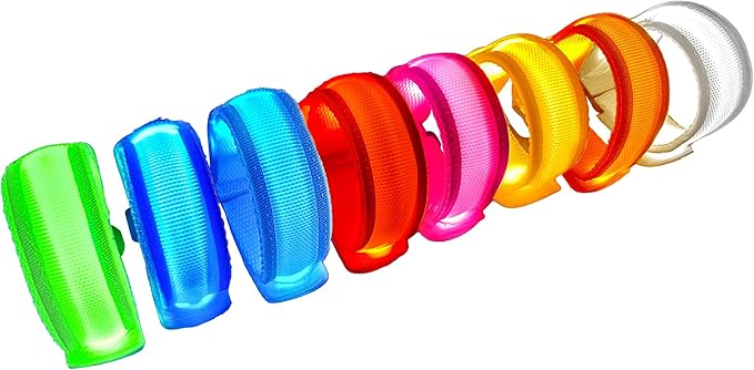 KIRALUMI 8 PCS LED Glow Bracelets, Light Up Bracelets for Kids Adults - Christmas Glow in The Dark Party Bracelets Favors ...