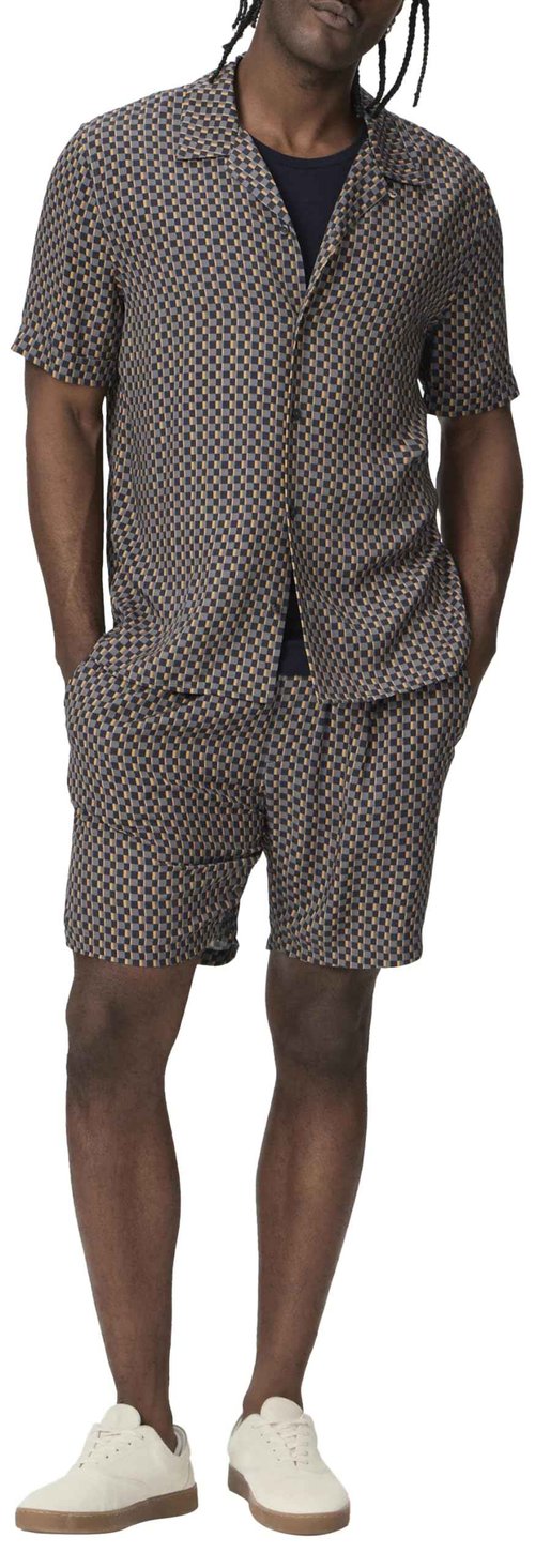 PAIGE Men's Landon Short Sleeve Shirt, Valley Sunset
