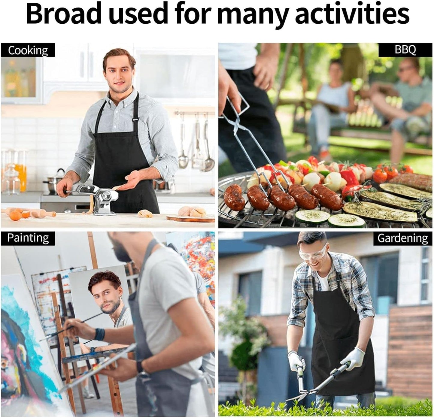 Dumoldpa 2Pcs Aprons Funny I Have Everything & I Am Everything Cooking Kitchen Aprons for Women Men Chef Valentine's Day Anniversary Wedding Gifts for Couple Cool Bridal Engagement Gifts