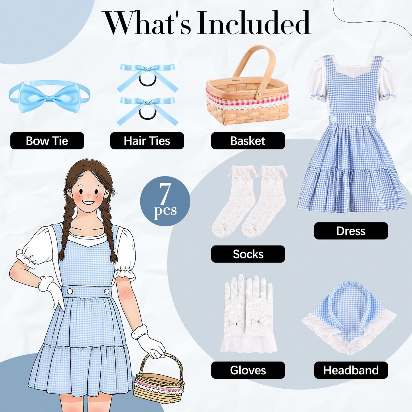 Loscola Halloween Costumes for Women, Book Storybook Character Costumes for Women, Girls Halloween Costume Adult Woman Outfit