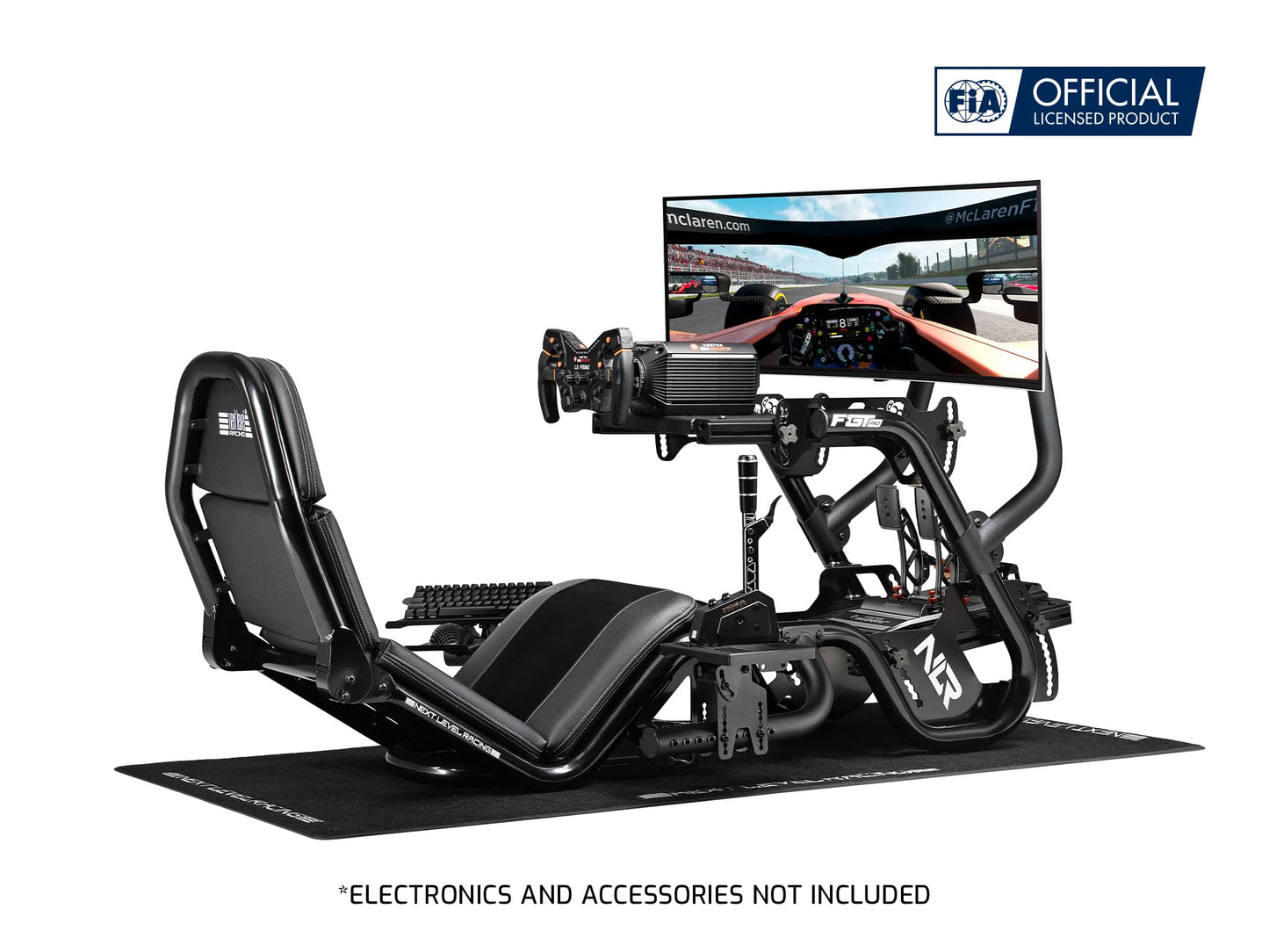 Next Level Racing F-GT Pro Formula and GT Racing Simulator Cockpit - Black Edition (NLR-R003)