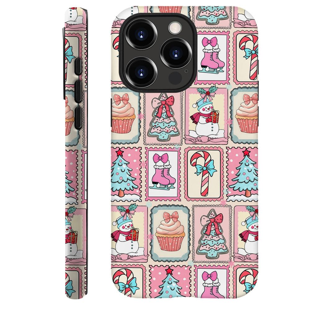 DAIZAG Case Compatible with iPhone 13 Pro Max,Durable Shock Protection Cover for Girl Women,Christmas Tree Cute Snowman